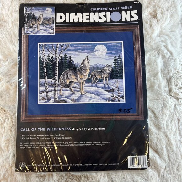 NIP Dimensions Counted Cross Stitch Call of the Wilderness Complete Sealed Kit - Picture 1 of 4